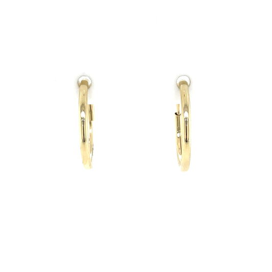 9ct Gold 12mm Sleeper Earrings GE1039