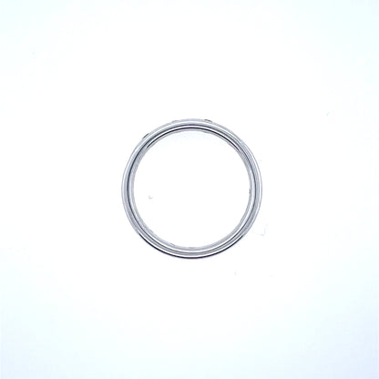 18ct White Gold Five Diamond Wedding Band EW039