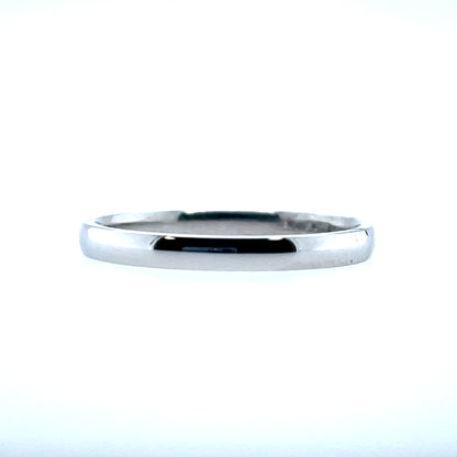 9ct White Gold 2mm Court Wedding Band GW393