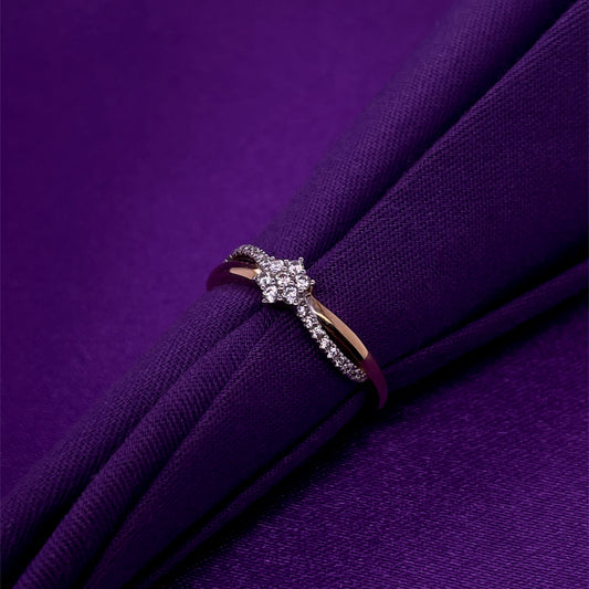 9ct Gold Etoile CZ Ring GRZ326