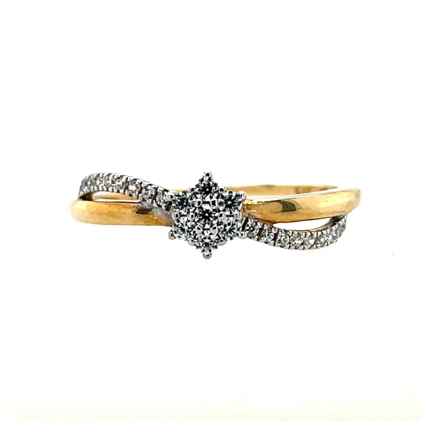 9ct Gold Etoile CZ Ring GRZ326