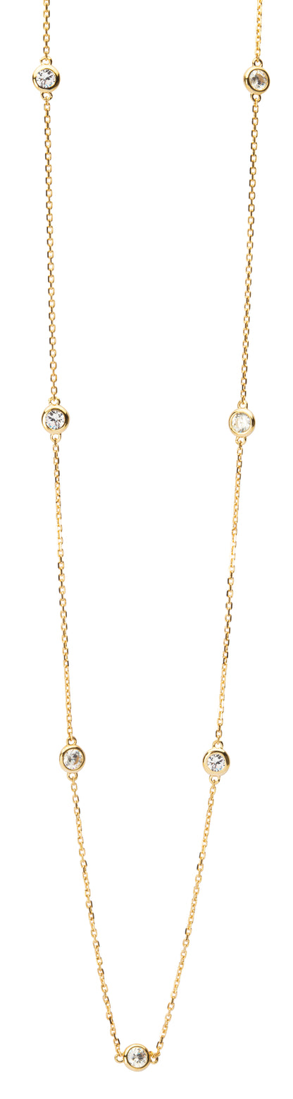 9ct Gold CZ Mademoiselle Necklace GPZ456