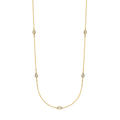 9ct Gold CZ Mademoiselle Necklace GPZ456