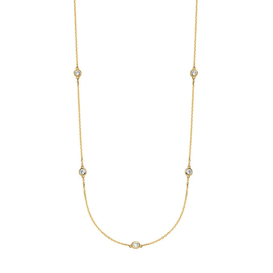 9ct Gold CZ Mademoiselle Necklace GPZ456