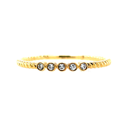 9ct Gold Couronne CZ Ring GRZ380