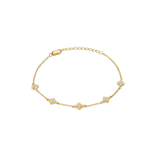 9ct Gold Cz Améline Bracelet GB492
