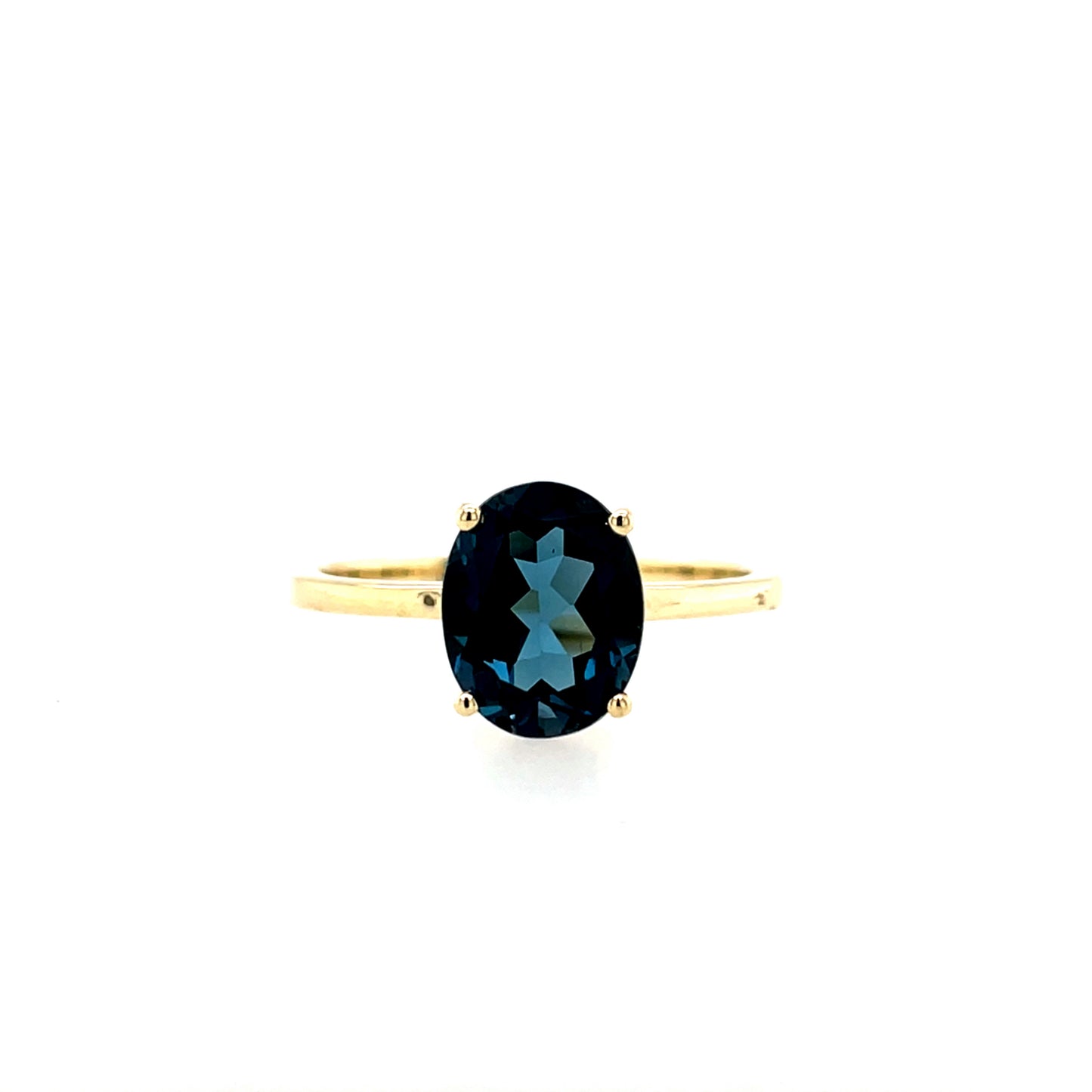 9ct Gold London Blue Topaz Ring GRX300