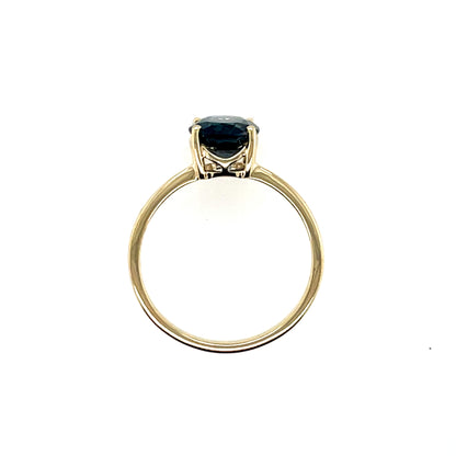 9ct Gold London Blue Topaz Ring GRX300