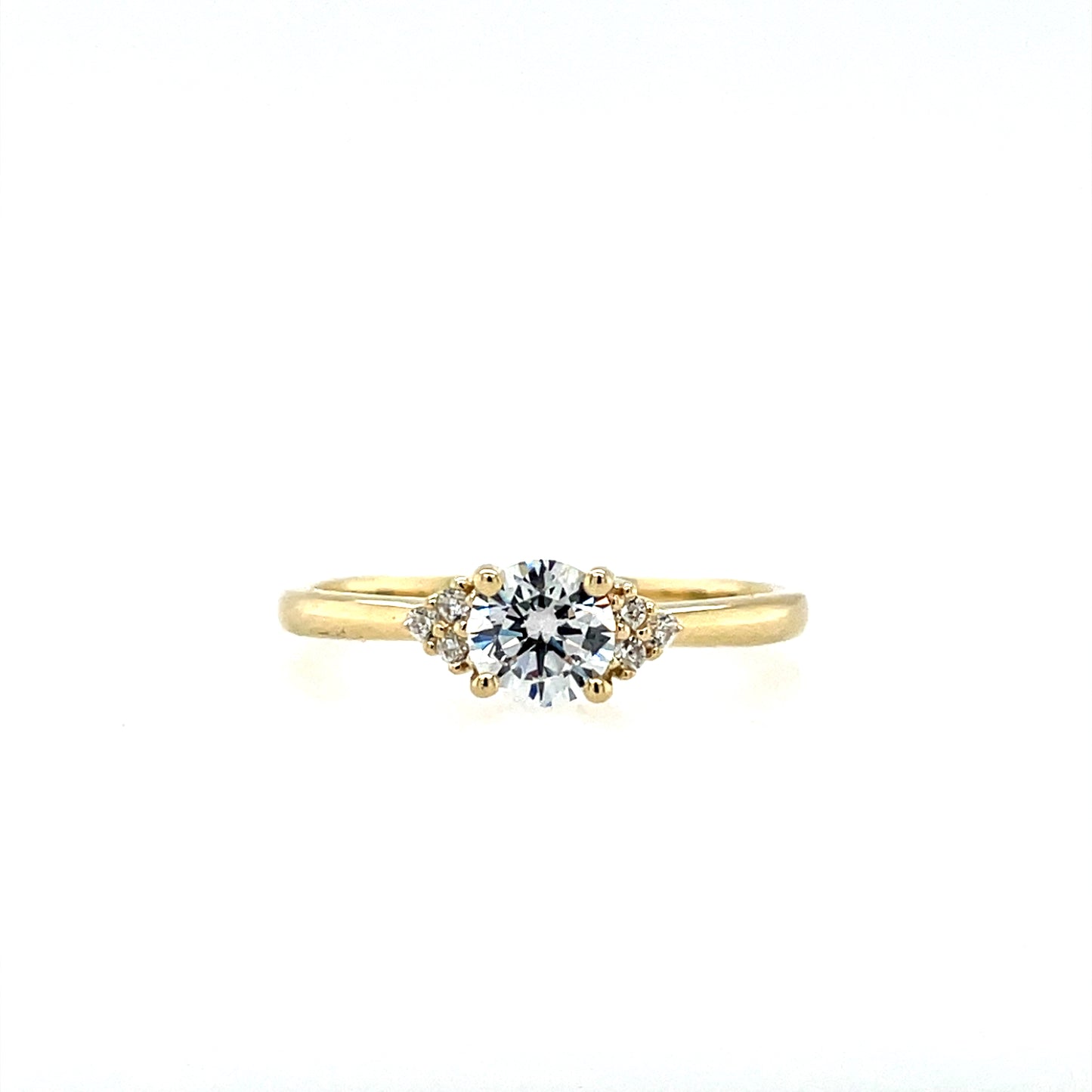 9ct Gold CZ Solitaire Ring GRZ385