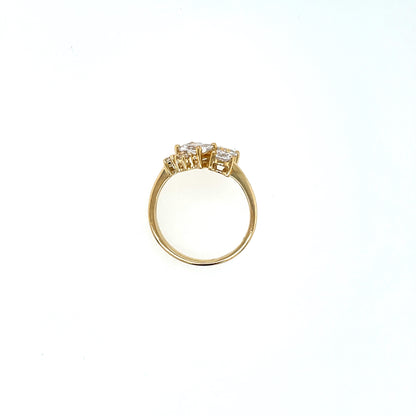 9ct Gold CZ Scatter Ring GRZ383