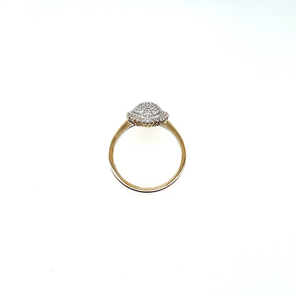 9ct Gold CZ Pear-shaped Ring GRZ386