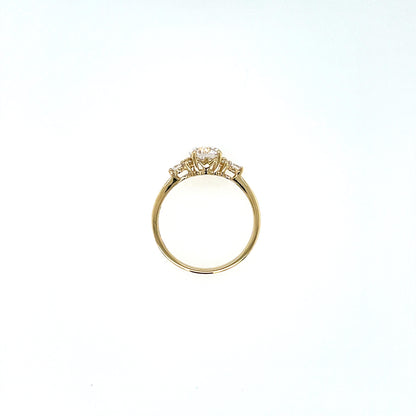 9ct Gold CZ Solitaire Ring GRZ384