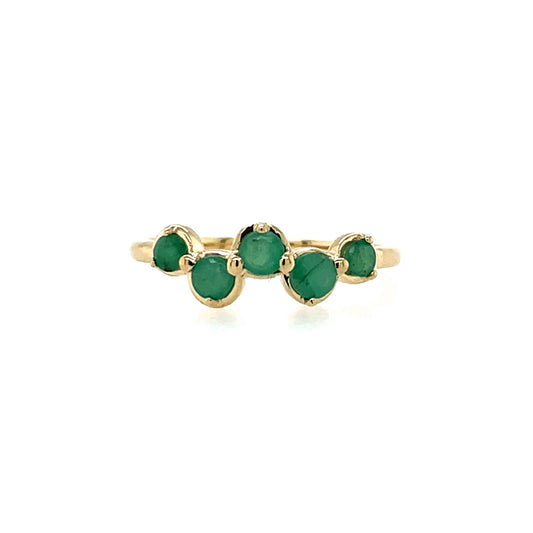 9ct Gold Real Emerald Ring GRE144