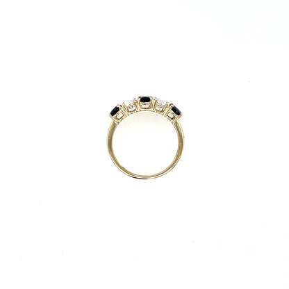 9ct Gold Real Sapphire & CZ Ring GRS284