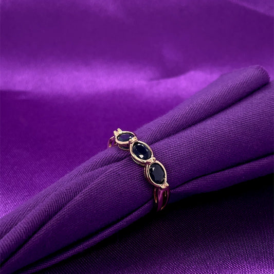 9ct Gold Real Sapphire Ring GRS283