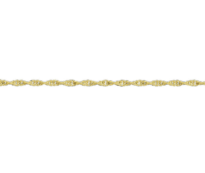 9ct Yellow Gold 12 Prince of Wales Rope Chain 16"/40cm GC670