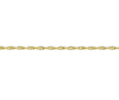 9ct Yellow Gold 12 Prince of Wales Rope Chain 16"/40cm GC670