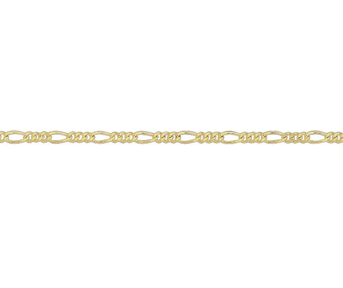 9ct Yellow Gold 18 Filed Figaro Chain G18FFG