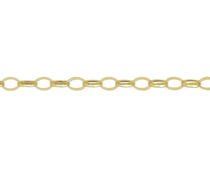 9ct Yellow Gold Belcher Chain 1 super light 18"/45cm GC574