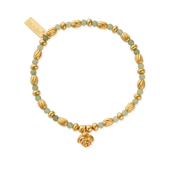 ChloBo In Bloom Gold Rosebud Aventurine Bracelet GIBB05