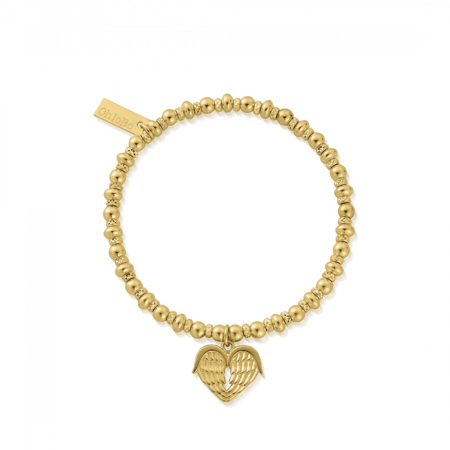 ChloBo Gold Didi Sparkle Heavenly Heart Bracelet