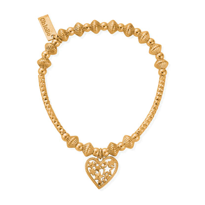 ChloBo Pattern Noodle Disc Starry Heart Bracelet