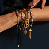 ChloBo Phases of the Goddess Guidance Sodalite Bracelet Gold