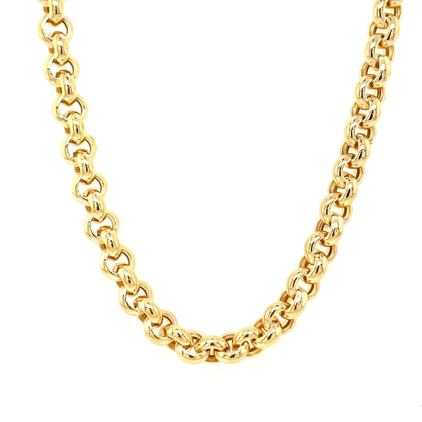 9ct Gold 5mm Hollow Round Belcher Chain GC607