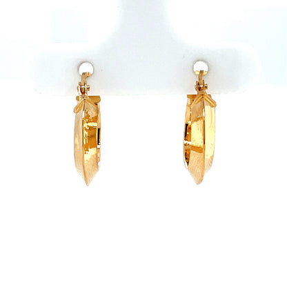 9ct Gold 10mm Disc Hoop Earrings GE1089