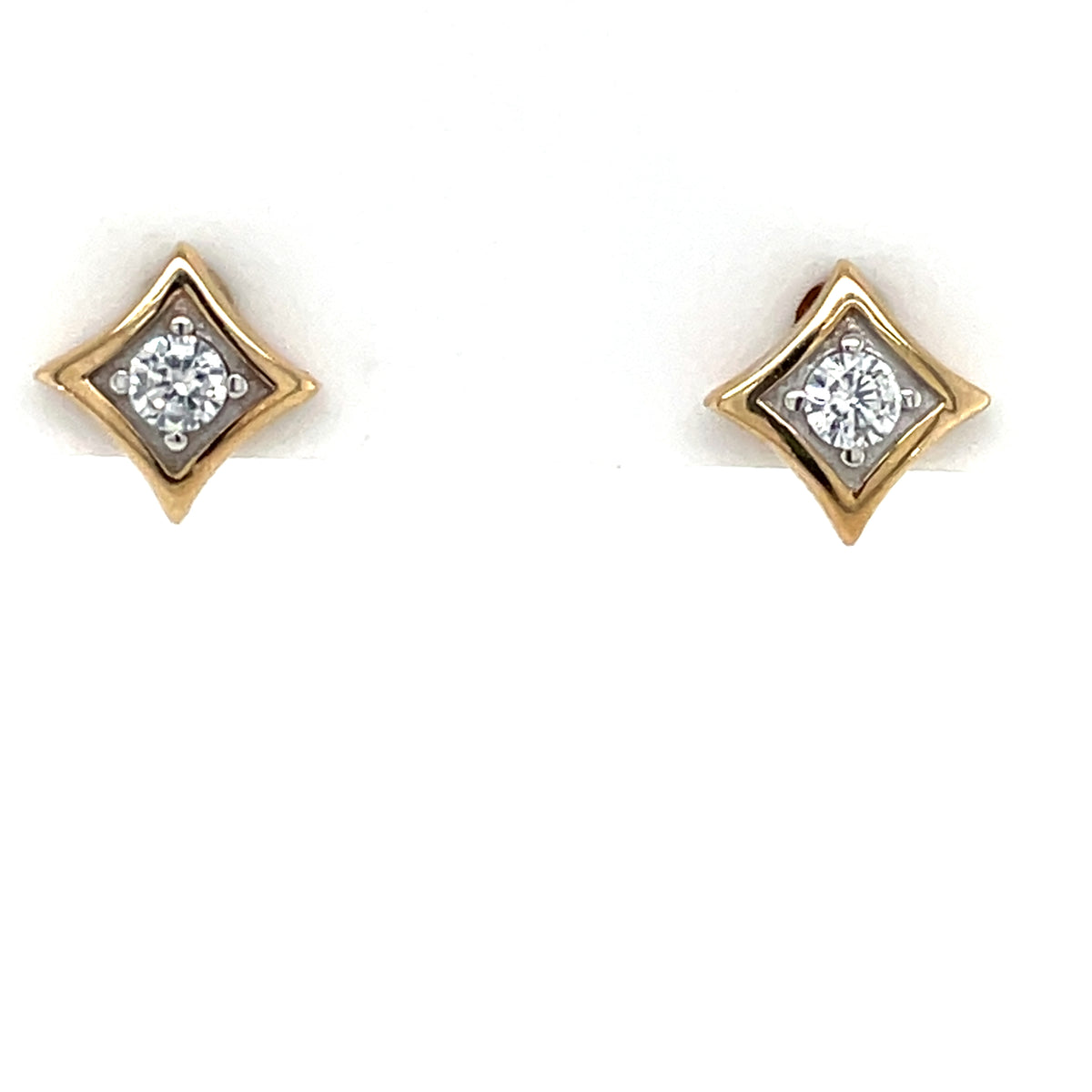 9ct Gold CZ Stud Earrings GEZ802