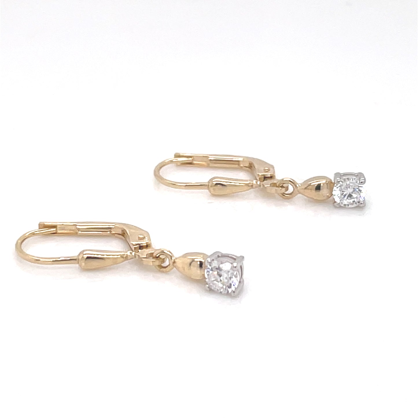 9ct Gold CZ Drop Earrings GEZ735