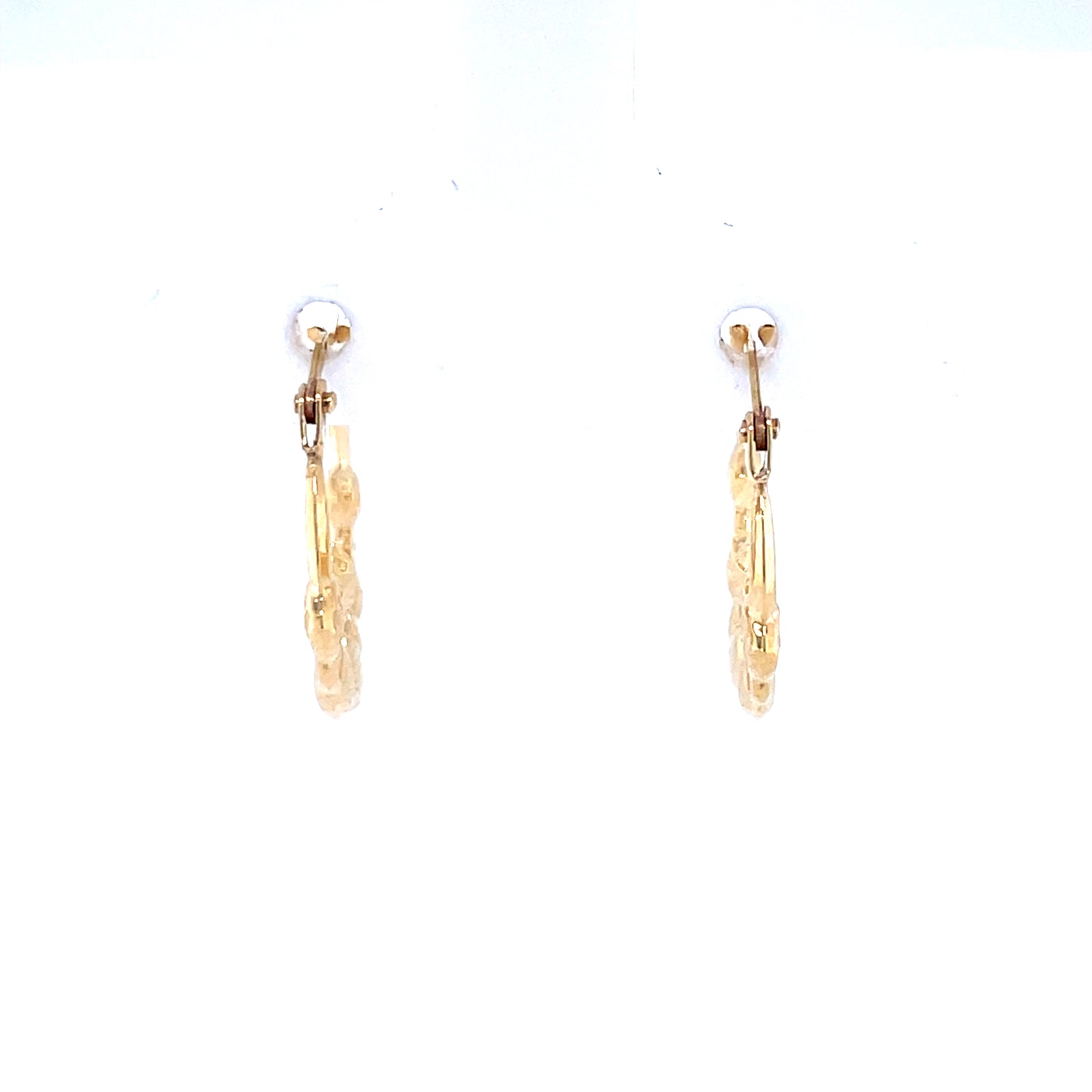 9ct Gold Claddagh Hoop Earrings Small GE1019