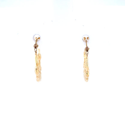 9ct Gold Claddagh Hoop Earrings Small GE1019