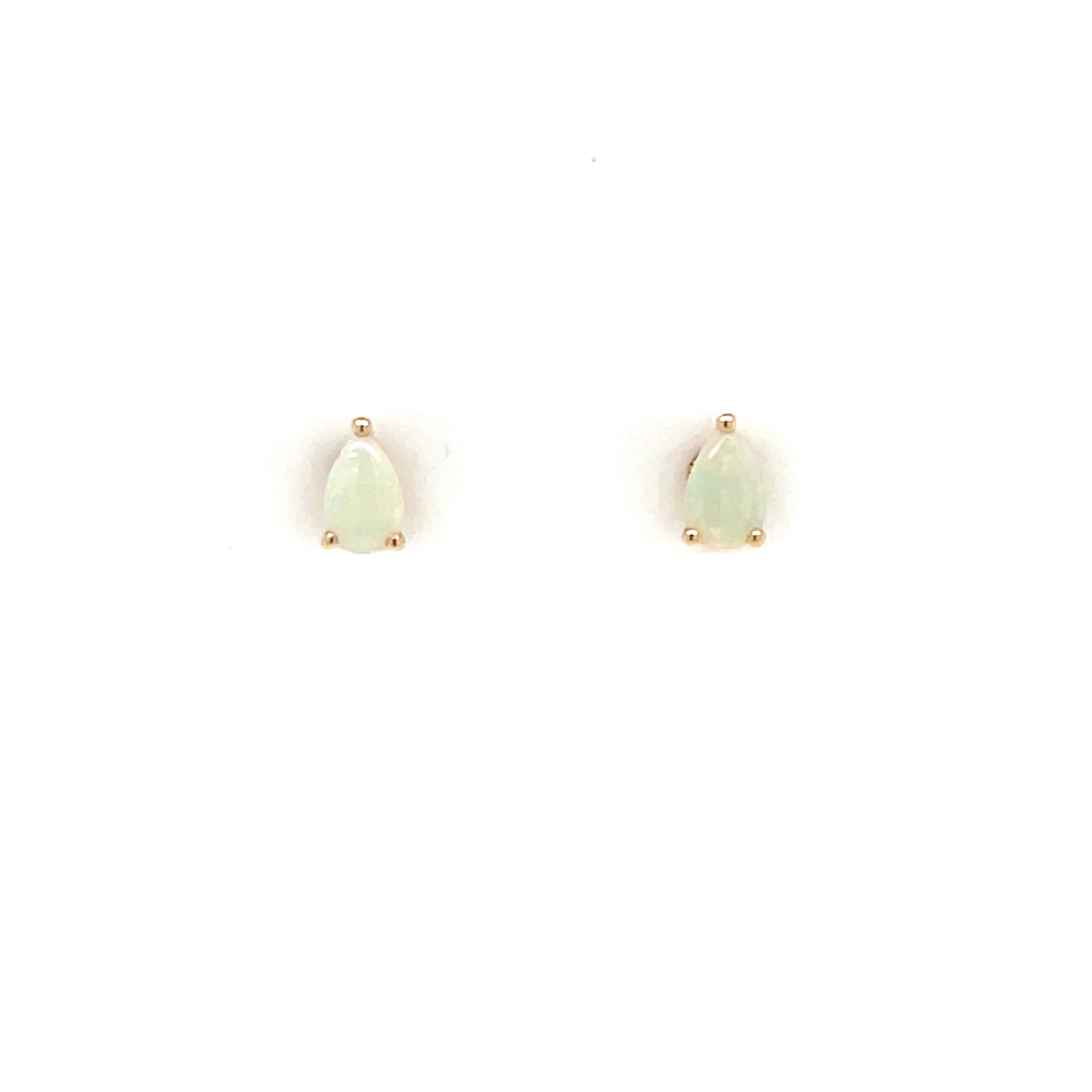 9ct Gold Real Opal Teardrop Stud Earrings GEL13
