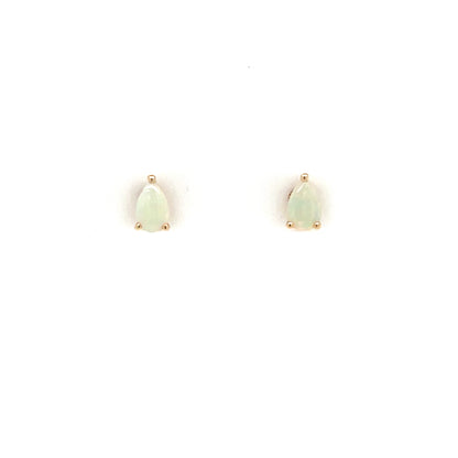 9ct Gold Real Opal Teardrop Stud Earrings GEL13