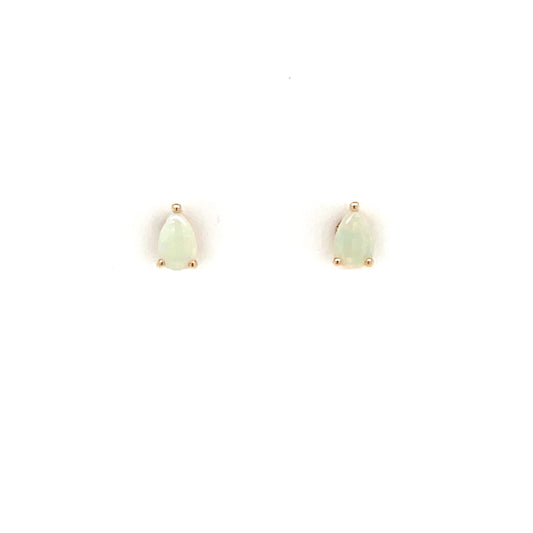 9ct Gold Real Opal Teardrop Stud Earrings GEL13