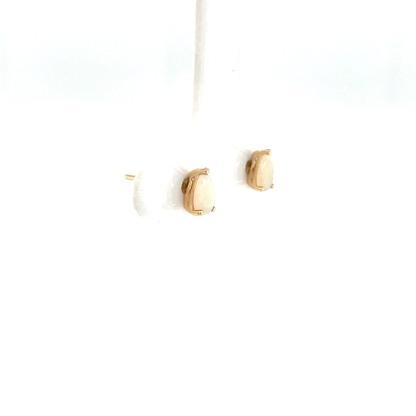 9ct Gold Real Opal Teardrop Stud Earrings GEL13