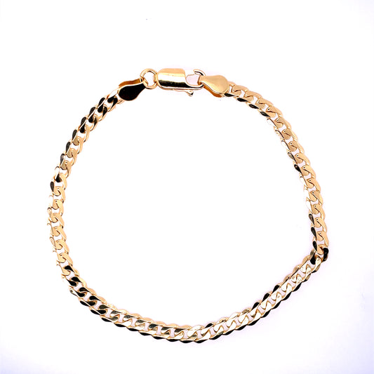 Men's Gold-plated 4.6mm Curb Bracelet GF0006 8 inch