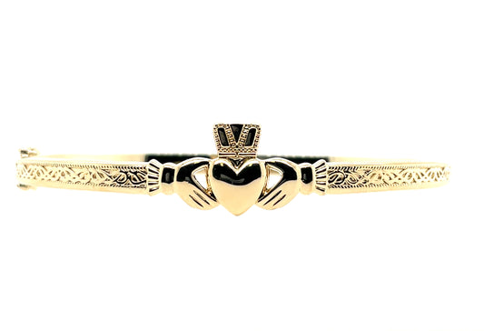 Gold-plated Claddagh Bangle GFCB01