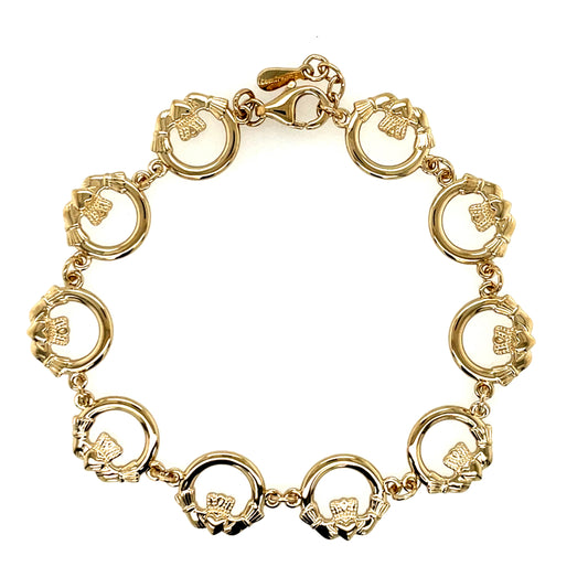 Gold-plated Claddagh Bracelet GFCBR018