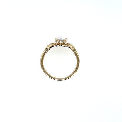18ct Gold-plated CZ Claddagh Ring GF08