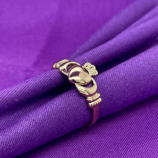 18ct Gold-plated Ladies Claddagh Ring GFCLR031