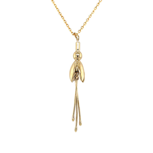 18ct Gold-plated Fuchsia Pendant GFCP132