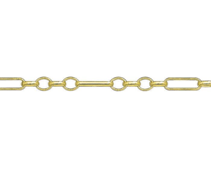 9ct Yellow Gold Figaro Belcher Chain 18"/45cm GC600