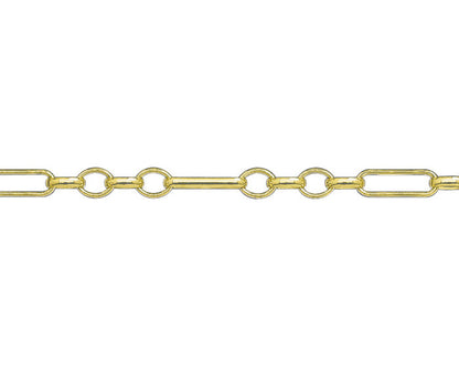 9ct Yellow Gold Figaro Belcher Chain 18"/45cm GC600