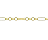 9ct Yellow Gold Figaro Belcher Chain 18"/45cm GC600