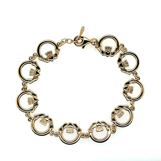 Gold-plated Claddagh Bracelet GFSCBR018