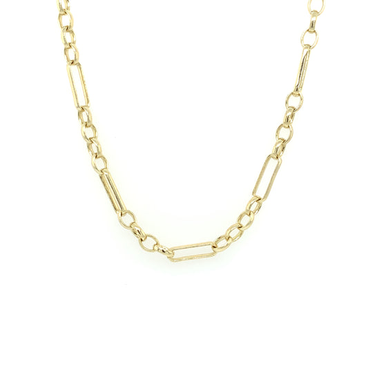 9ct Yellow Gold 18 inch Figaro Belcher Chain GC600