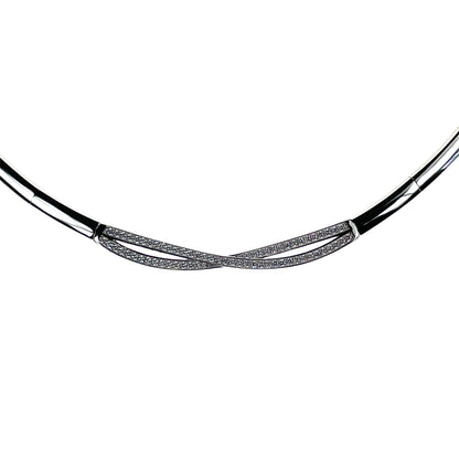 Sterling Silver CZ Collarette Necklace GL1142