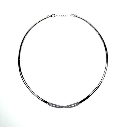 Sterling Silver CZ Collarette Necklace GL1142